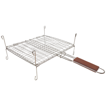 ΣΧΑΡΑ BBQ ΔΙΠΛΗ ΜΕ ΠΟΔΙ ΙΝΟΧ 